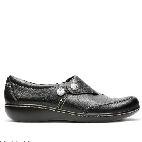 Clarks Ashland Lane Q Black Tumbled Leather 26063064